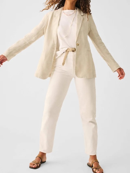 Faherty Jackets & Blazers - Faherty Weston Linen Blazer - Flax | Size M